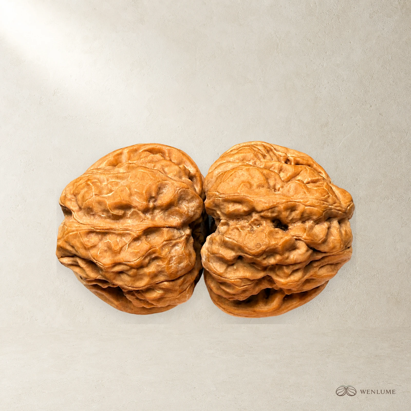A Pair of Premium Natural Hand Exercise Walnut Balls, Stress Relief Hand Massage Ornaments, Collectible Rare Natural Craft Walnuts for Desk Decor & Meditation — exact Wenwan walnut pair, view 2