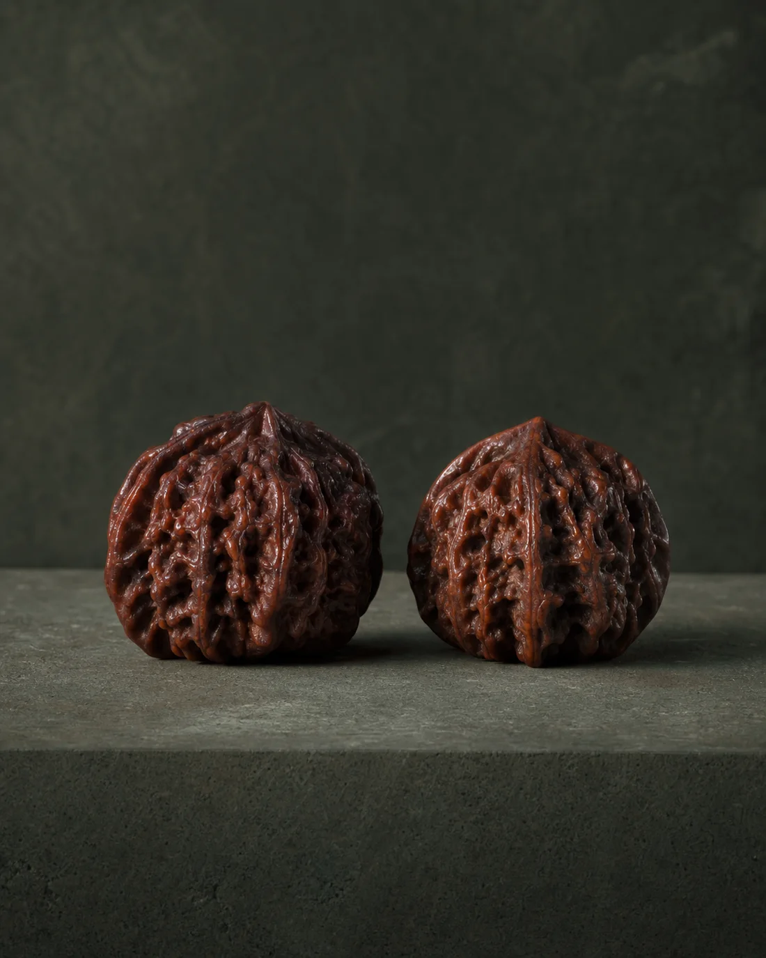 Patina-developed Wenwan walnut pair — AI placeholder